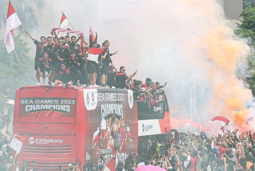 Cảnh tượng chưa từng có từng U22 Indonesia vô địch SEA Games 32