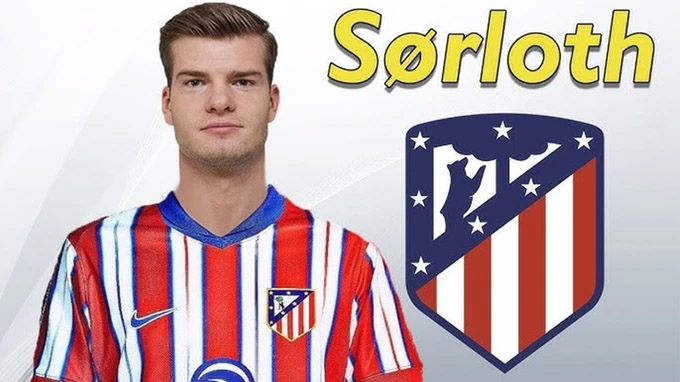 Atletico Madrid ký với tiền đạo Alexander Sorloth